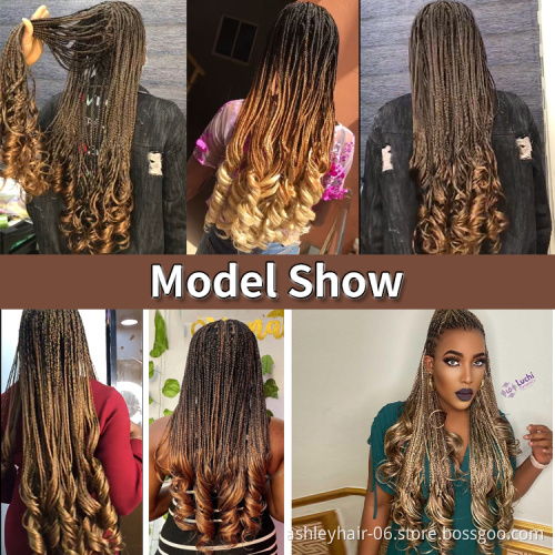 Julianna 75G Hot Quality Best Kanekalon Wholesalers Cheap Price  24Inch Synthetic Spiral Curly Yaki Loowe Wave Braiding Hair
